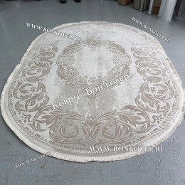 Ковер Турция Для Гостиной Дизайн 95 Белый с Бежевым