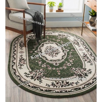 Ковер Лайт Карпет Дизайн 23896 Зеленый Овал