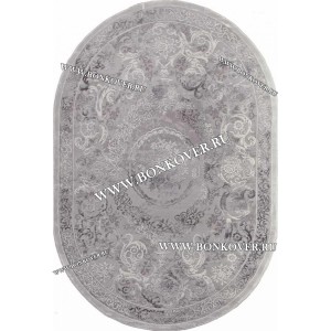 Турецкий Ковер Для Гостиной Дизайн 12 Серый Овальный